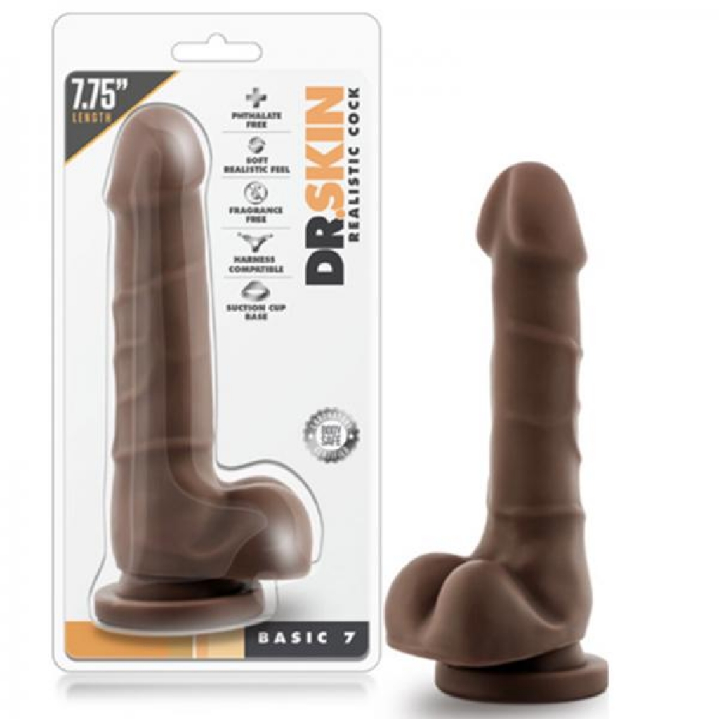 Dr. Skin Realistic Penis - Basic 7 - Chocolate