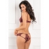 Rene Rofe With Love Half Cup Bra Set - Burgundy S/M