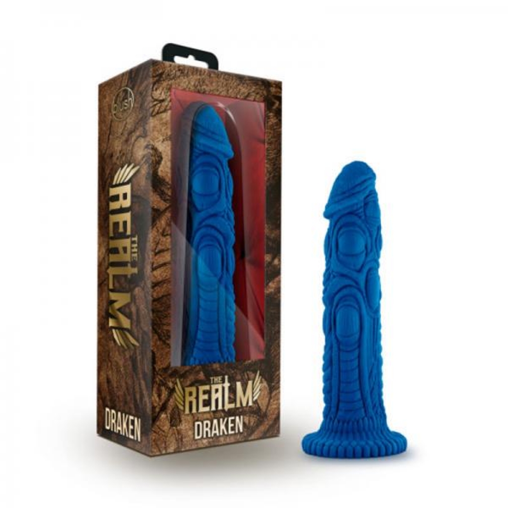 The Realm - Draken Lock On Dildo - Blue