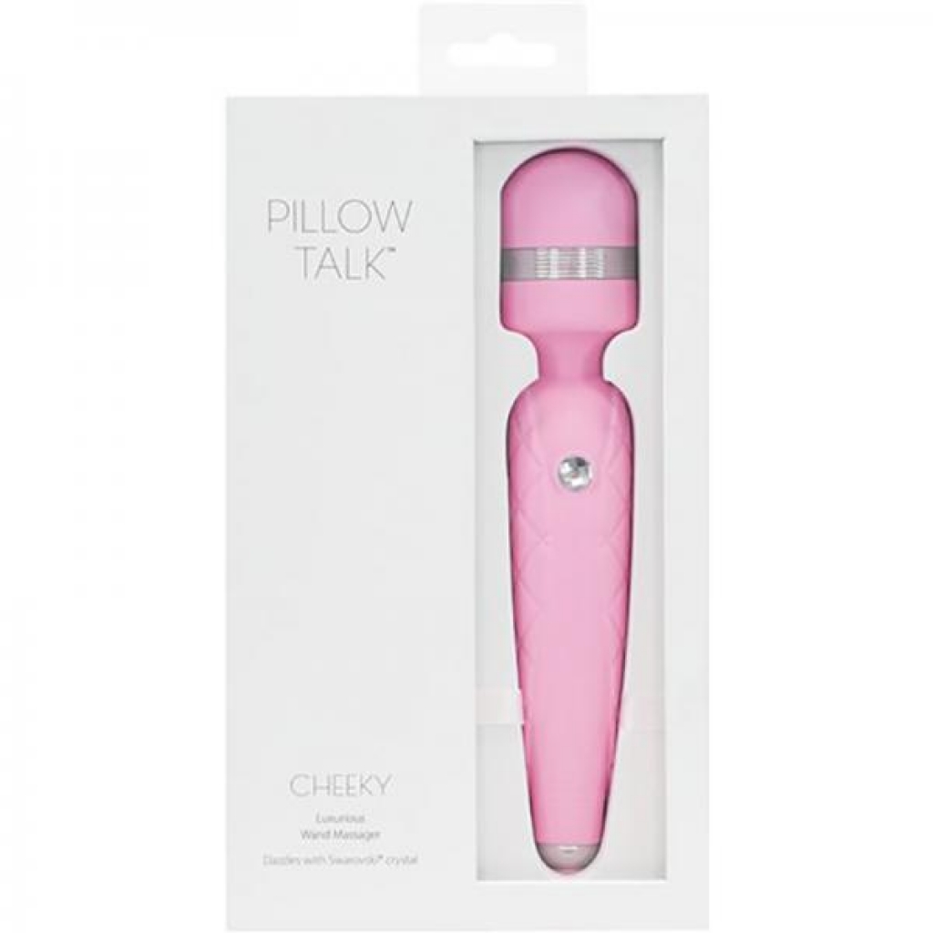 Pillow Talk Cheeky Wand - Pink Vibrating Elegance