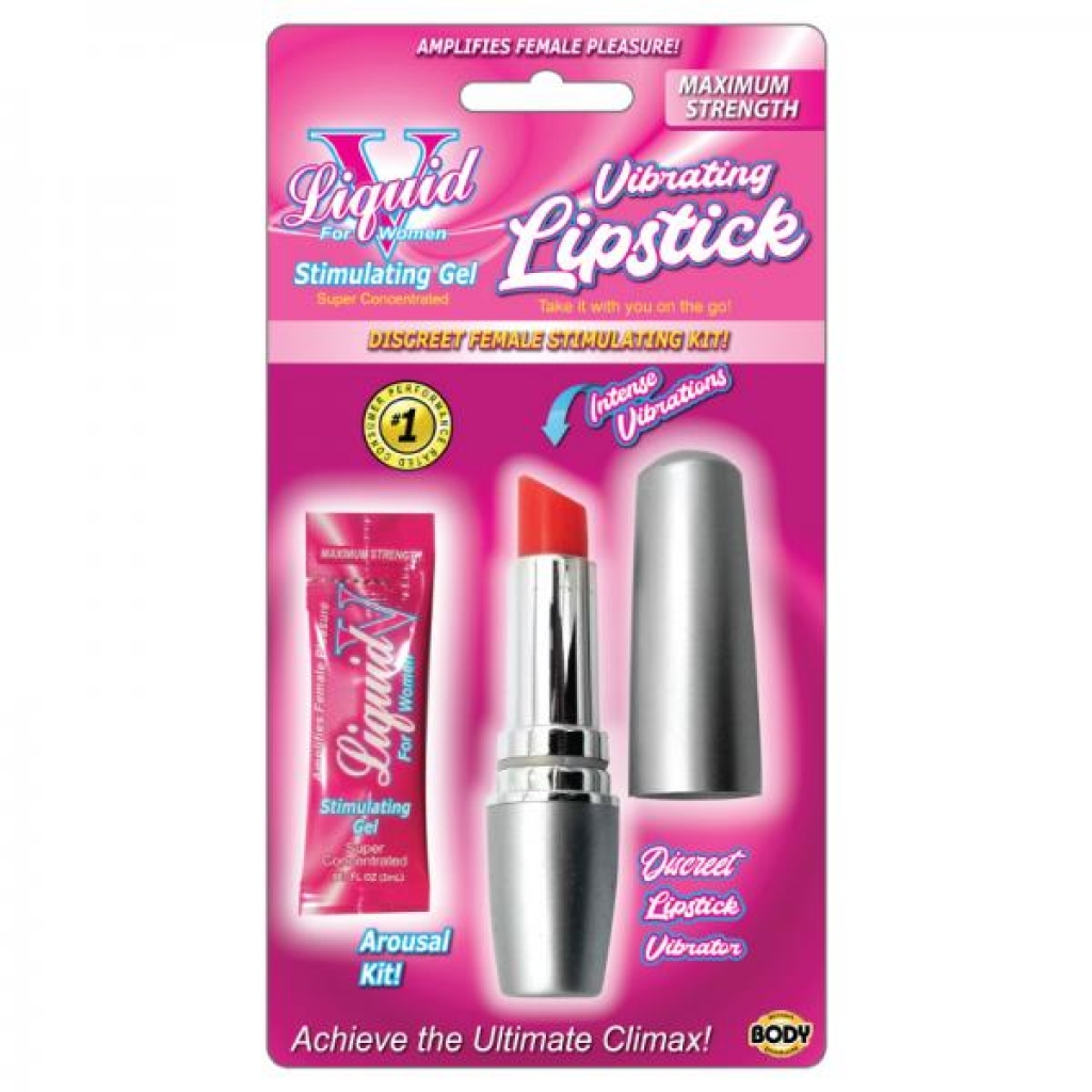 Liquid V Vibrating Lipstick Kit - Discreet Clitoral Massager