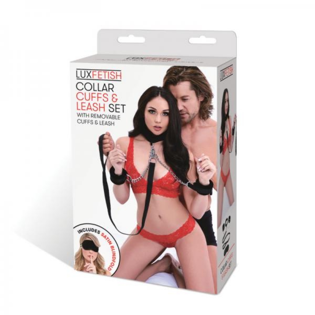 Lux Fetish Collar And Cuff Set - Kinky Restraint