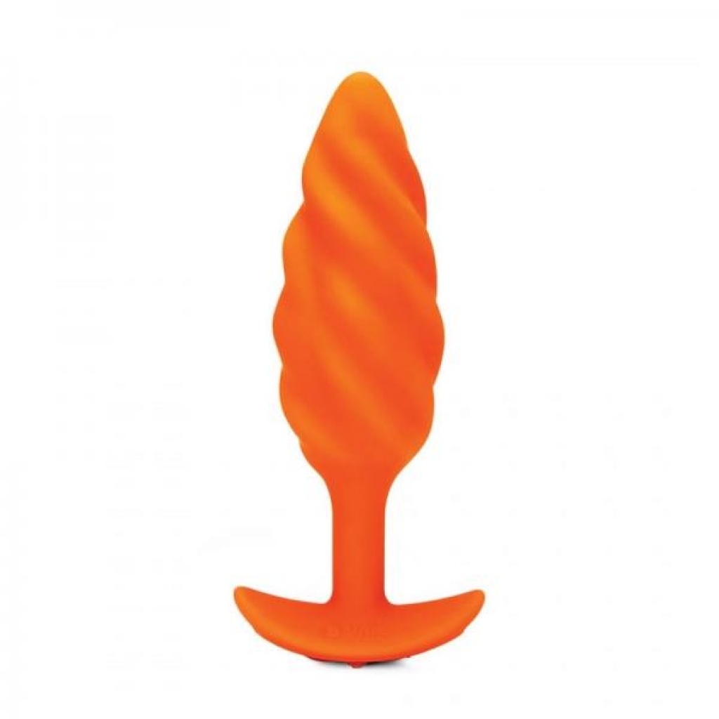 B-Vibe Swirl Texture Plug - Orange