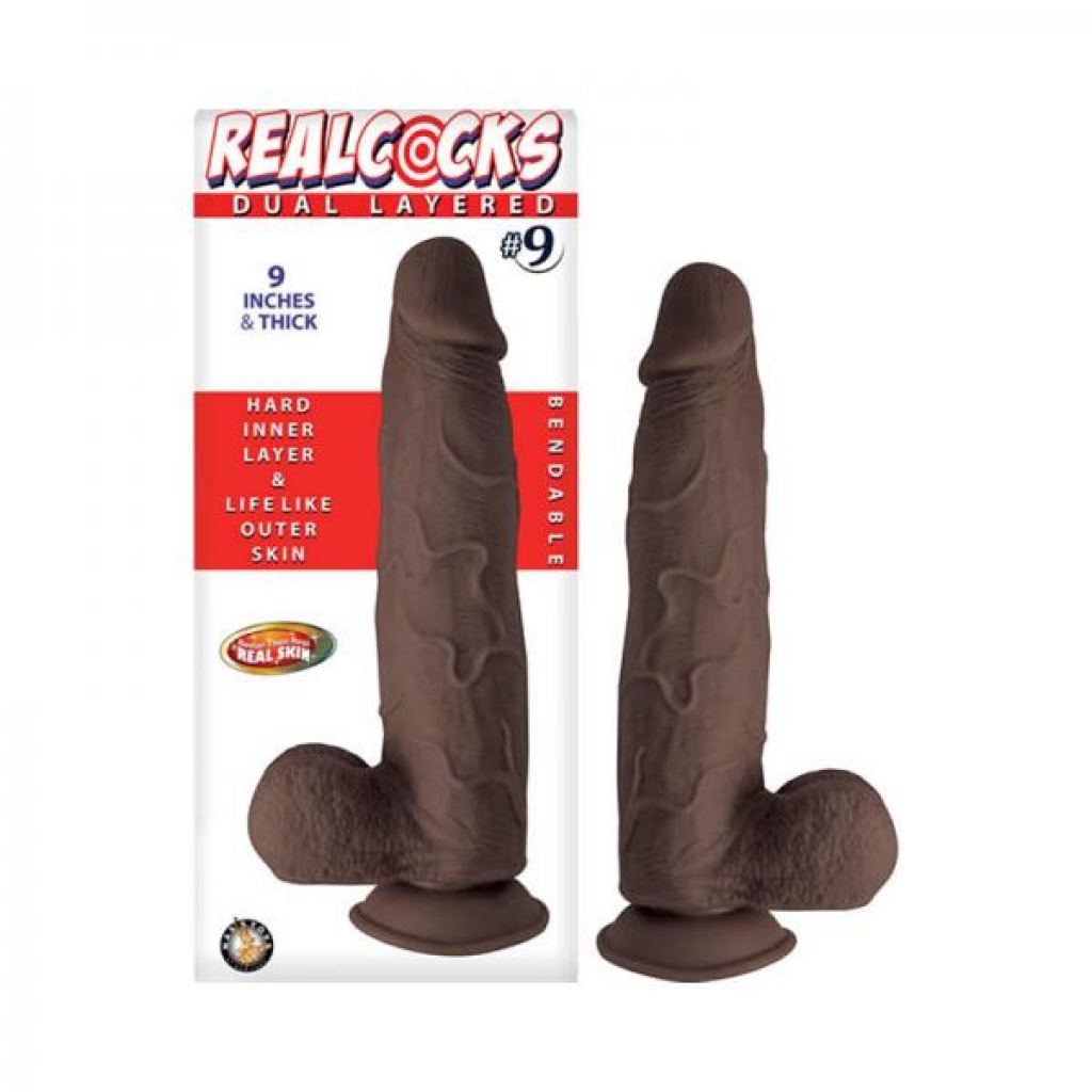 Realcocks Dual Layered #9 - 9in Dark Brown