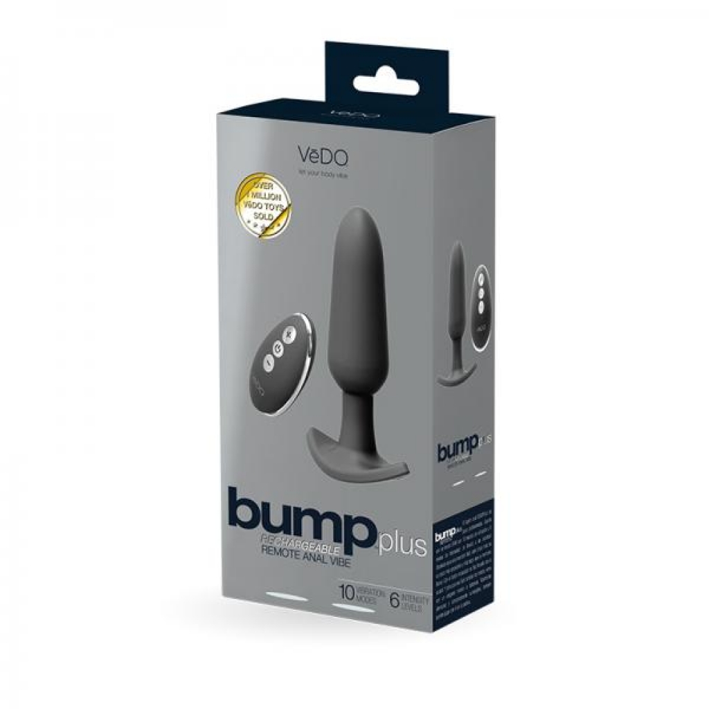 Bump Plus Rechargeable Remote Control Anal Vibe - Black