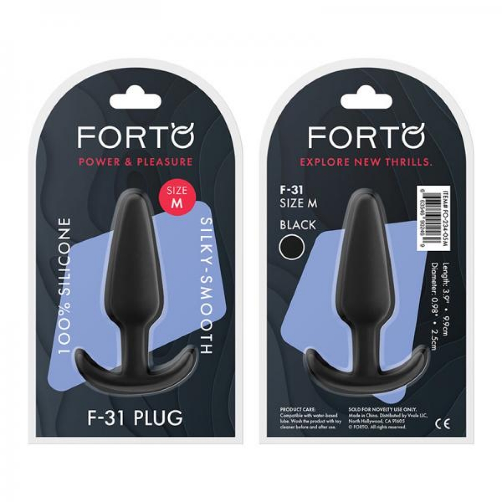 Forto F-31 Med Silicone Plug - Black