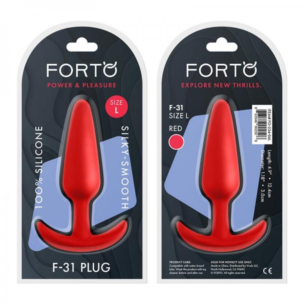 Forto F-31: 100% Silicone Plug Large Red