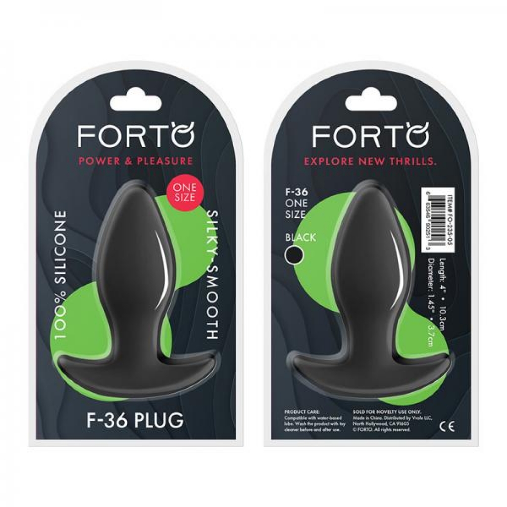 Forto F-36: Silicone T Plug - Black