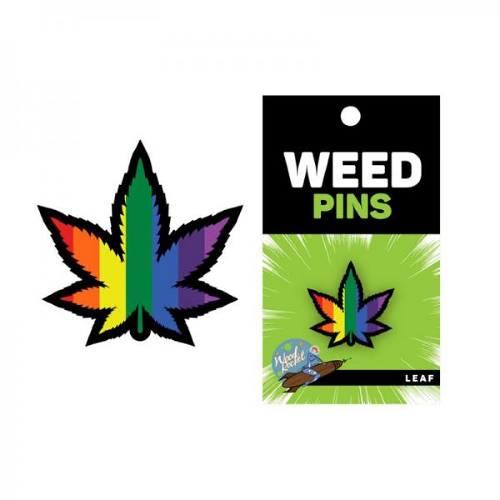 Rainbow Marijuana Leaf Pride Soft Enamel Lapel Pin