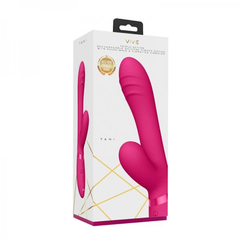 Vive - Tani Rechargeable Pulse-wave Triple-motor Finger Motion Vibrator - Pink