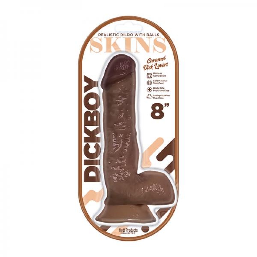 Dickboy Skins Dildo - 8 Inches Caramel Lovers