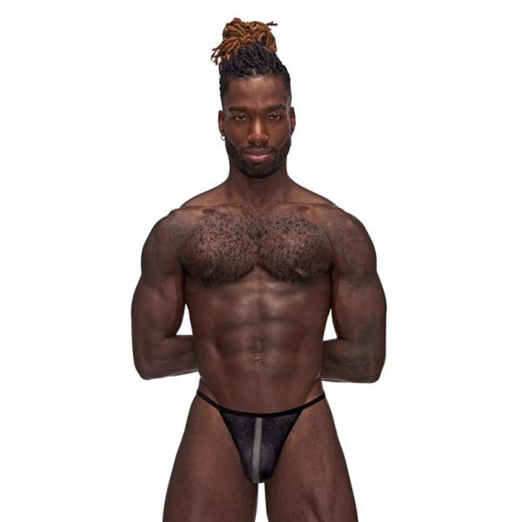 Mp Landing Strip Micro Thong Black L/XL