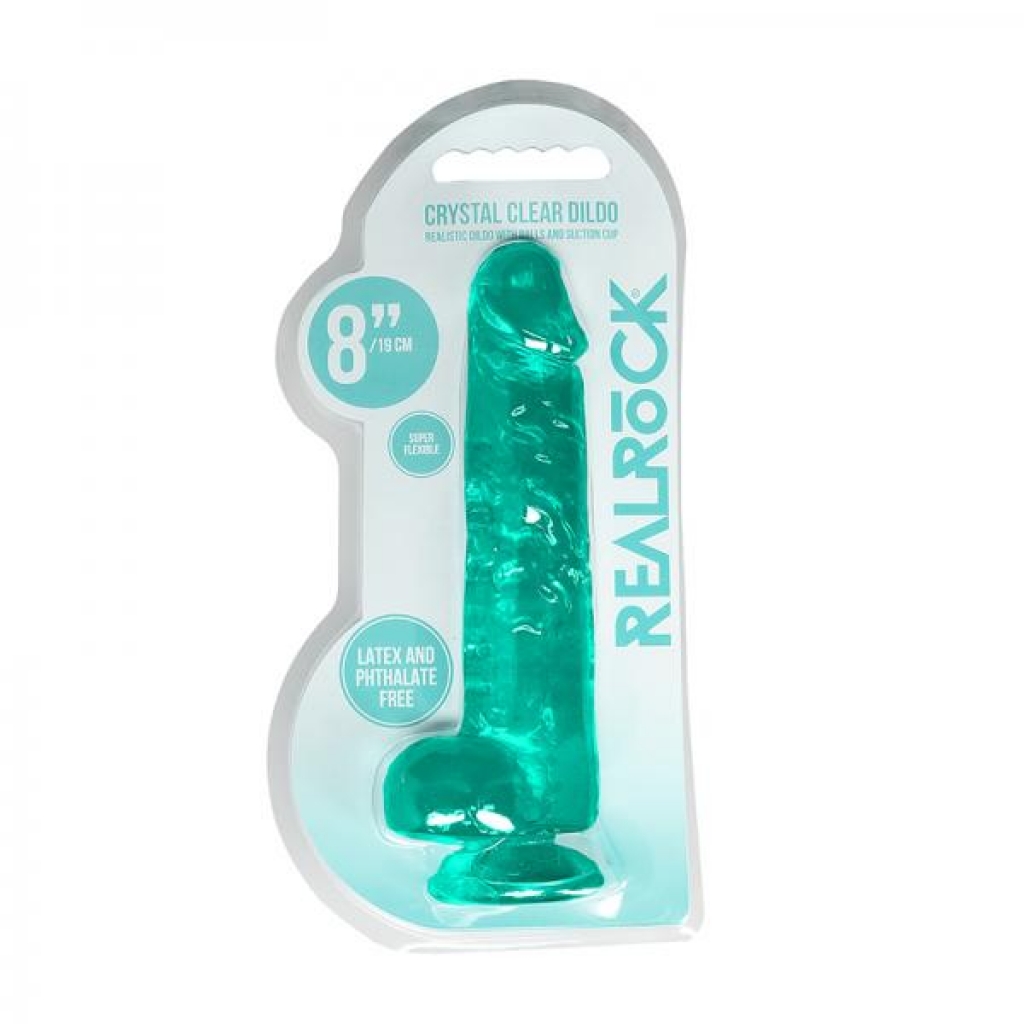 Realrock Crystal Clear Realistic Dildo With Balls