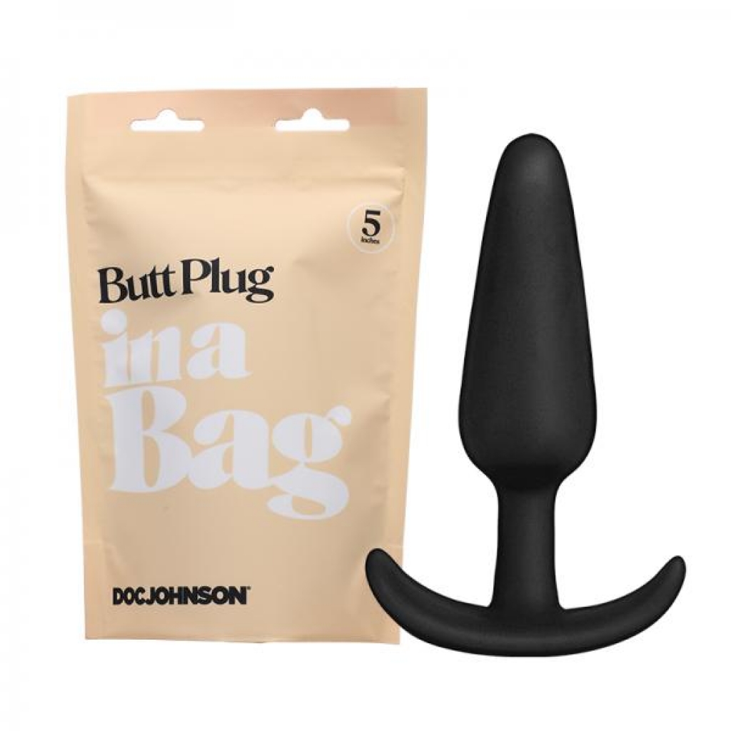 In A Bag Butt Plug - 5in Black