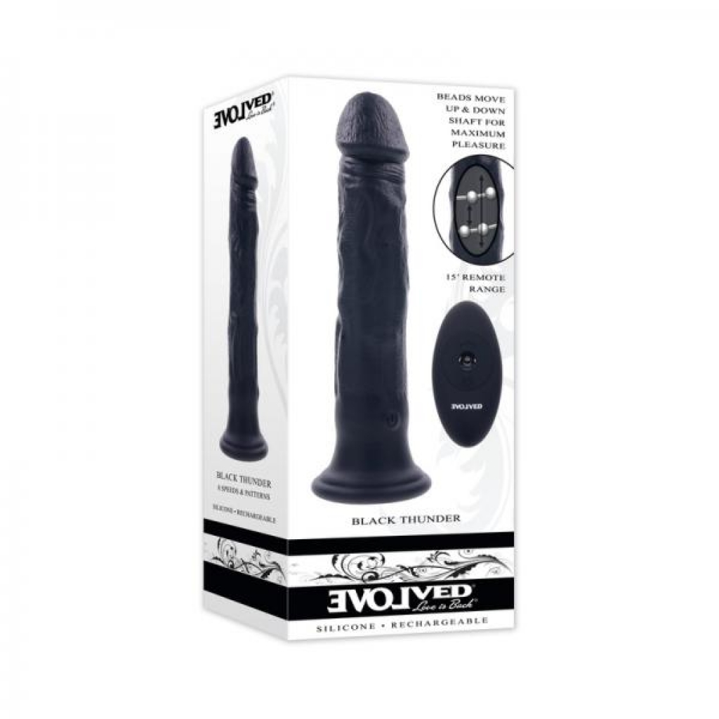 Evolved Black Thunder Vibrating Dildo