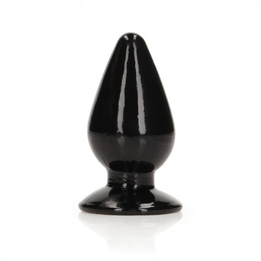 Realrock Crystal Clear 3.5 In. Anal Plug - Black