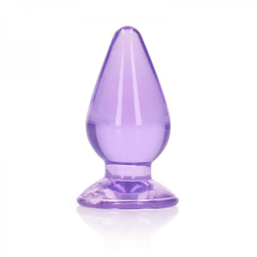 Realrock Crystal Clear 3.5 Inch Anal Plug - Purple