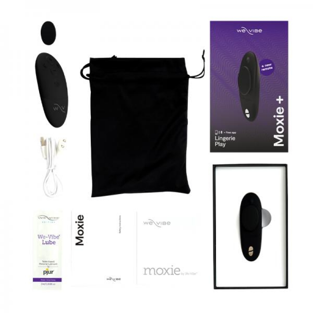 We-vibe Moxie+ Rechargeable Wearable Clitoral Vibrator - Black