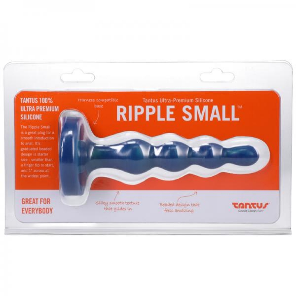 Tantus Ripple Small: 8-Inch Anal Beads Dildo in Firm Malachite