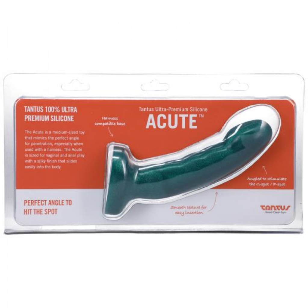 Tantus Acute 5.5 Inch Curved Dildo Medium-firm Emerald