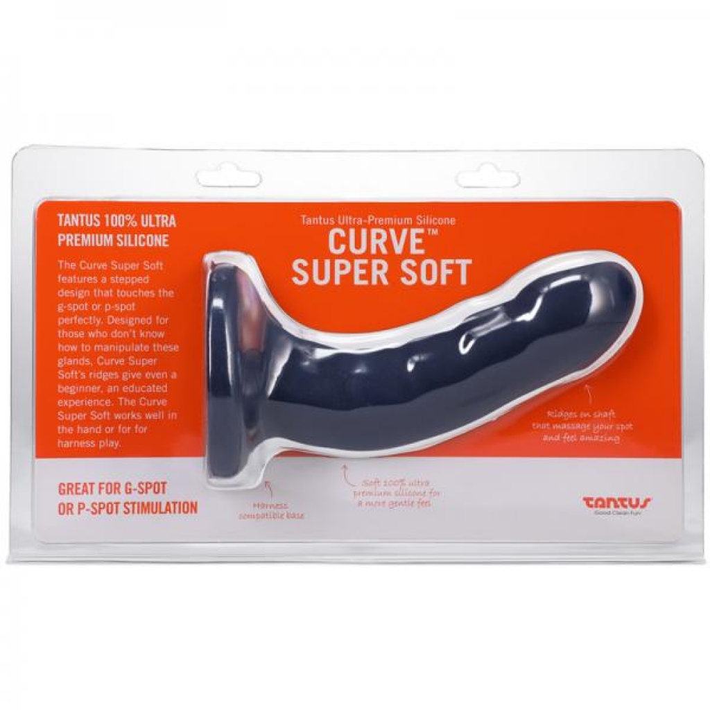 Tantus Curve 6.5 Inch Dildo - Medium-Firm Sapphire