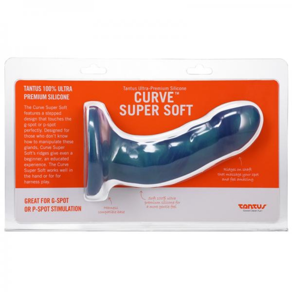 Tantus Curve Dildo - 6.5 In., Soft Malachite