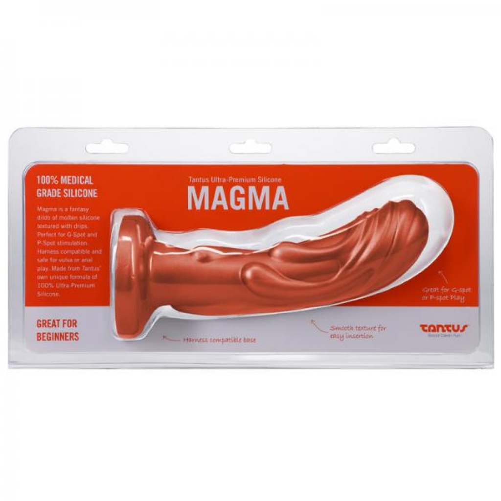 Tantus Magma 7-Inch Fantasy Dildo - Medium-Firm Copper