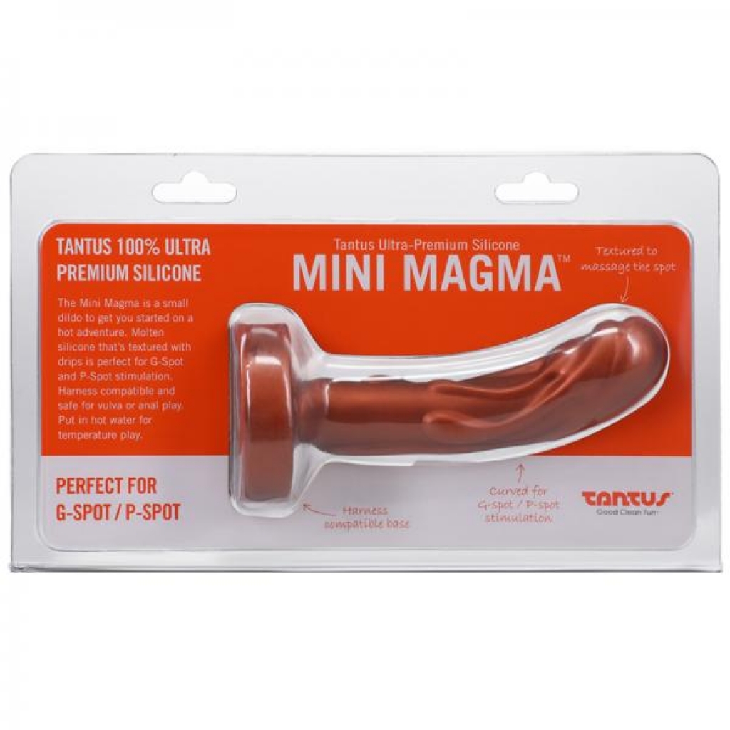 Tantus Mini Magma Silicone Dildo - Firm Copper