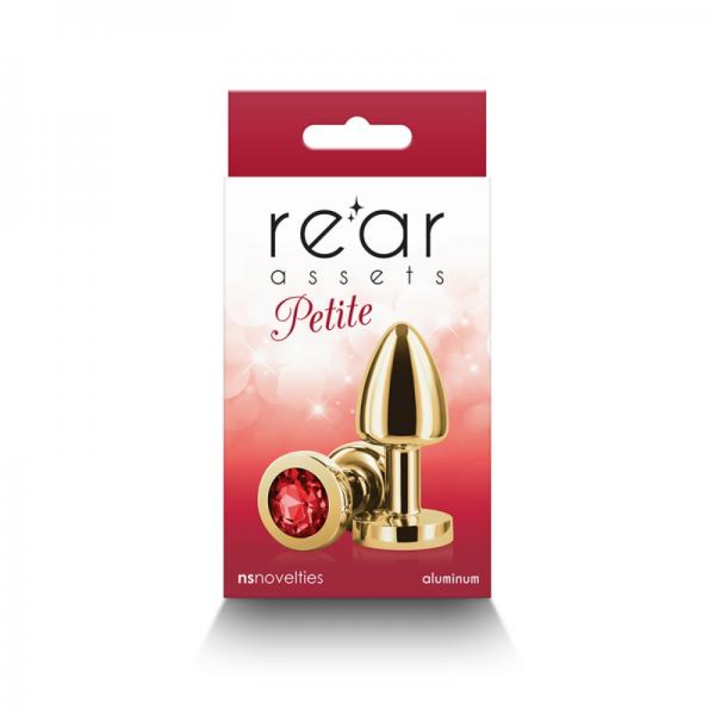 Rear Assets Petite Metal Anal Plug - Gold/Red