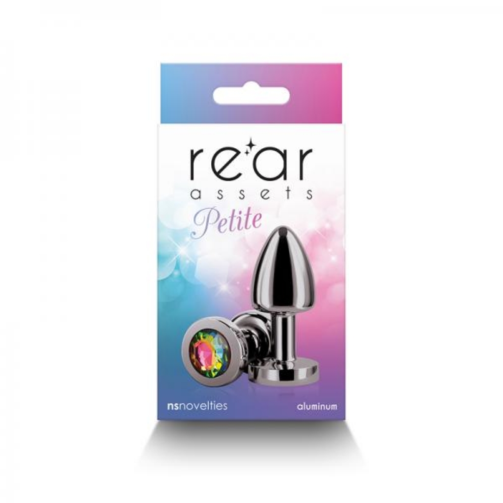 Rear Assets Petite Metal Anal Plug – Gunmetal/Rainbow