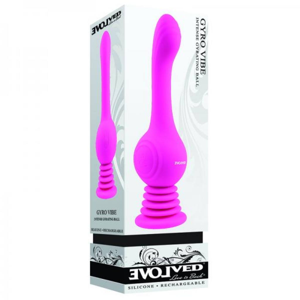 Evolved Gyro Vibe Rechargeable Gyrating Silicone Vibrator - Pink