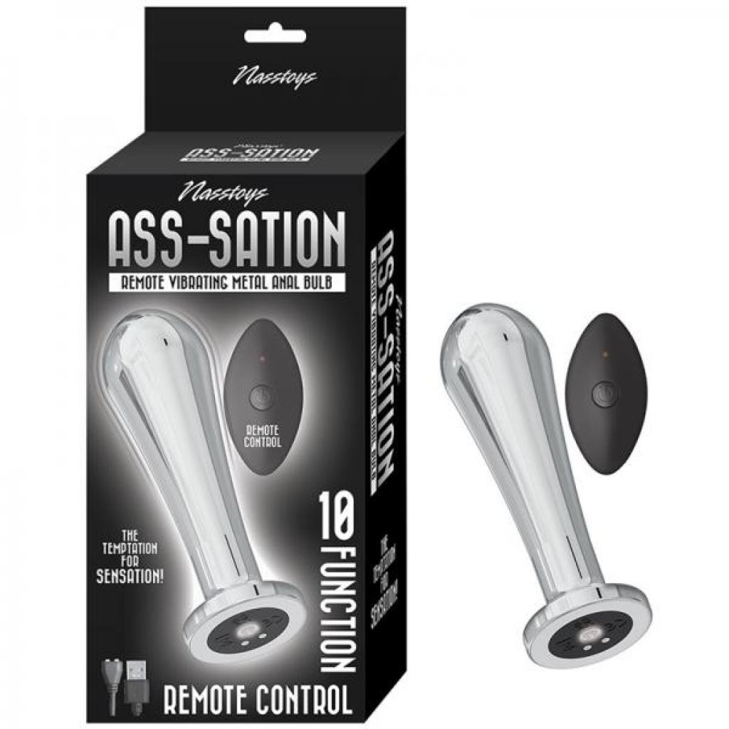 Ass-Sation Remote-Control Vibrating Metal Anal Bulb