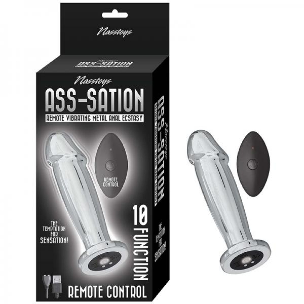 Nasstoys Ass-sation Remote Vibrating Metal Anal Ecstasy - Silver