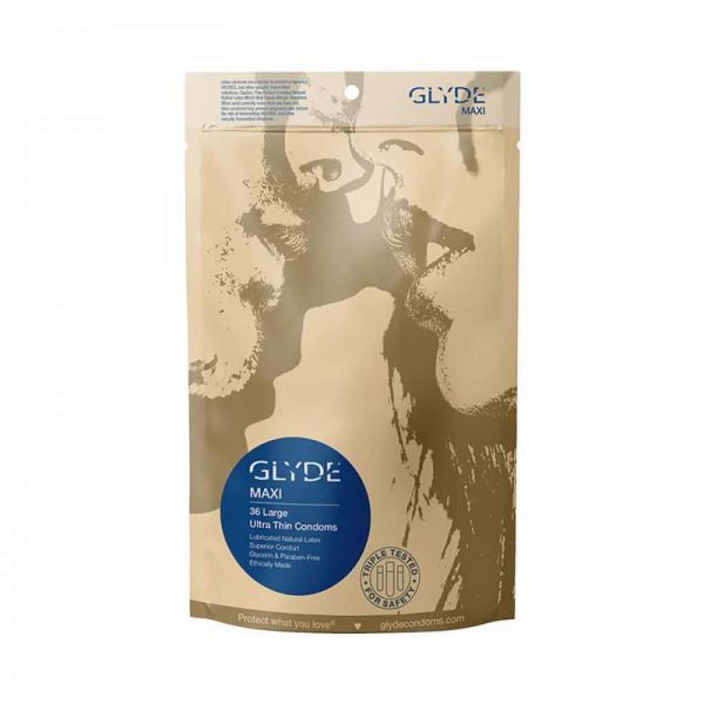 Glyde Maxi Latex Condoms - 36-Pack