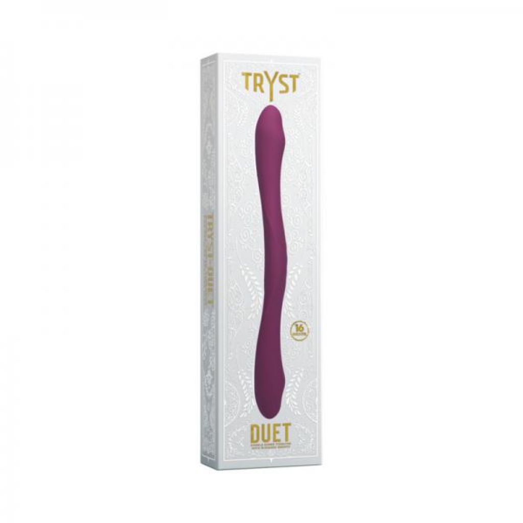 Tryst Duet Double Ended Vibrator with Wireless Remote - Berry