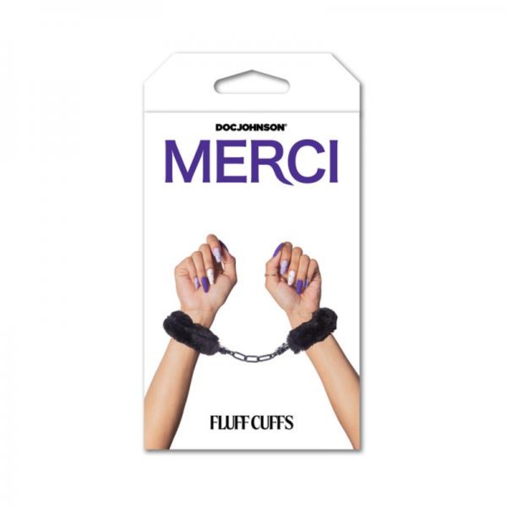 Merci Fluff Cuffs - Black