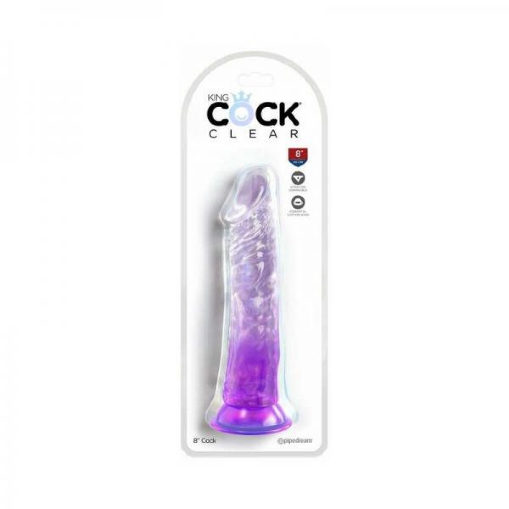 King Penis Clear 8in Purple