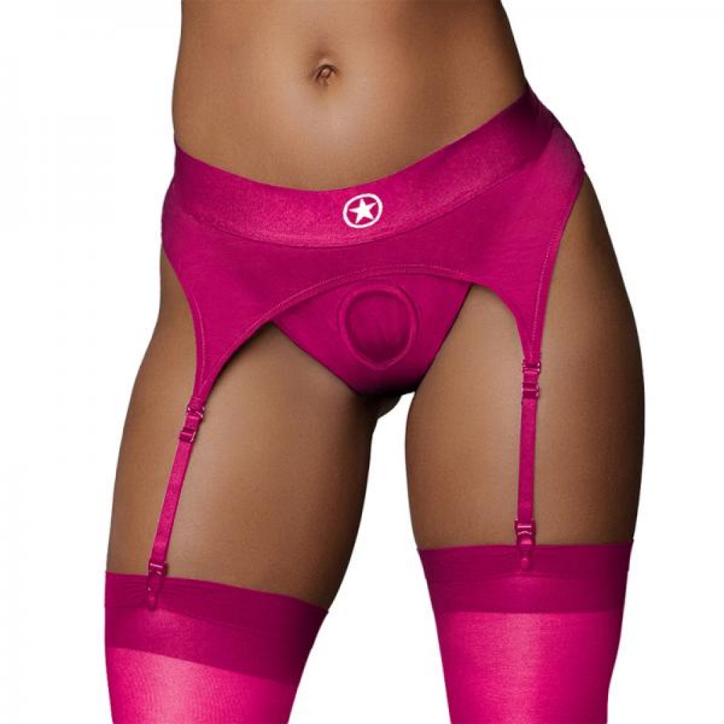 Ouch! Vibrating Strap-On Thong With Adjustable Garters