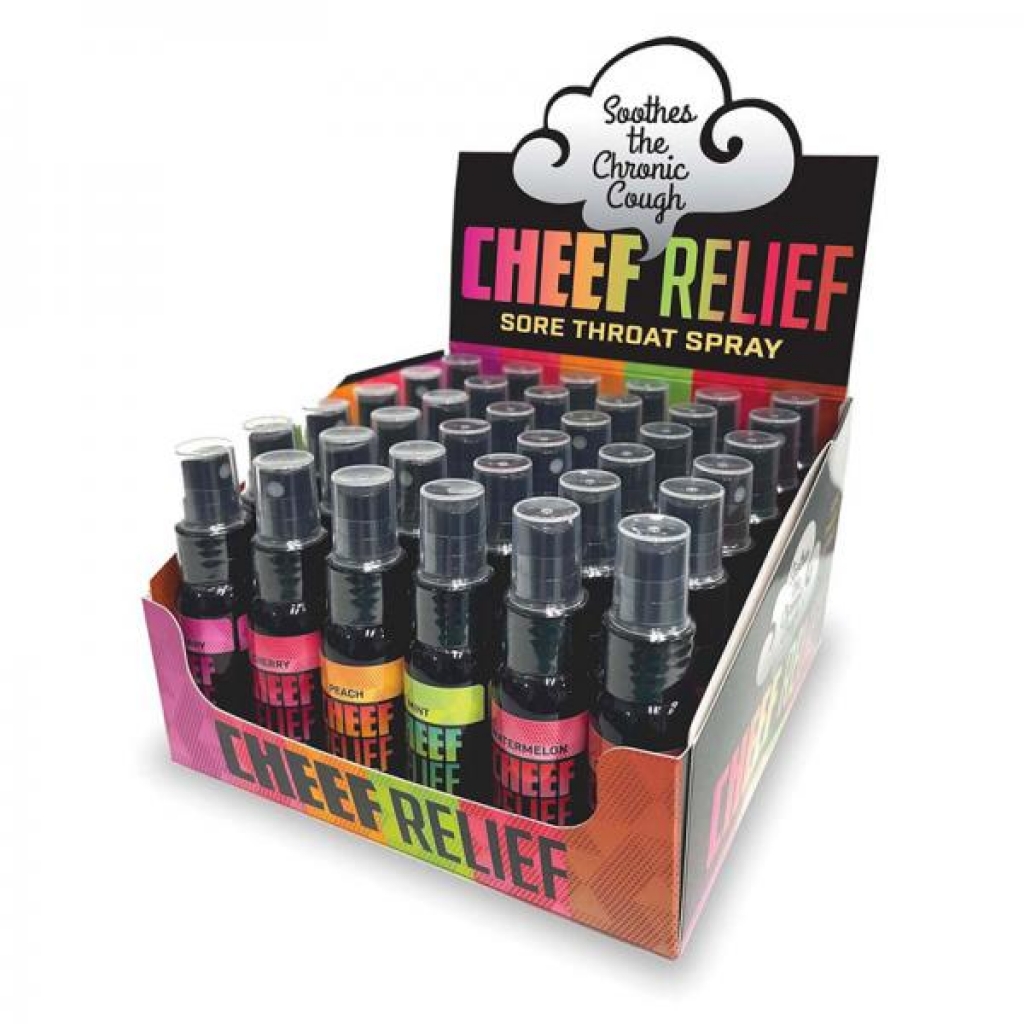 Cheef Relief Throat Spray - 36-piece Display