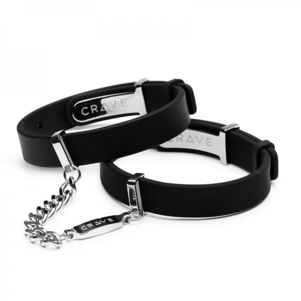 Crave Id Cuffs - Black/Silver