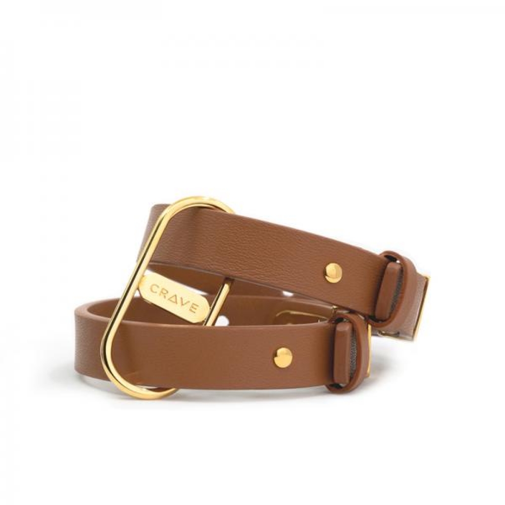 Crave Icon Cuffs - Tan/24kt Gold