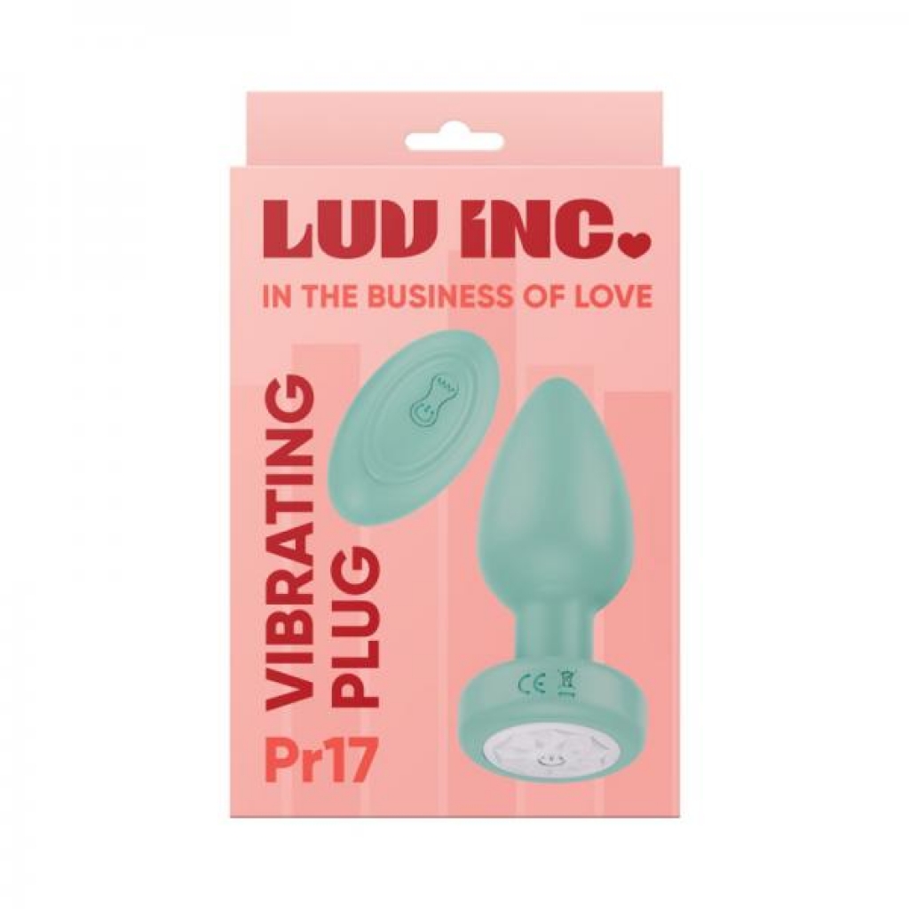 Luv Inc PR17: Vibrating Plug With Remote - Green