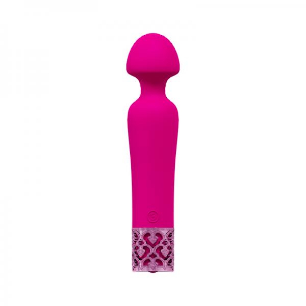 Royal Gems Scepter Silicone Rechargeable Vibrator - Pink