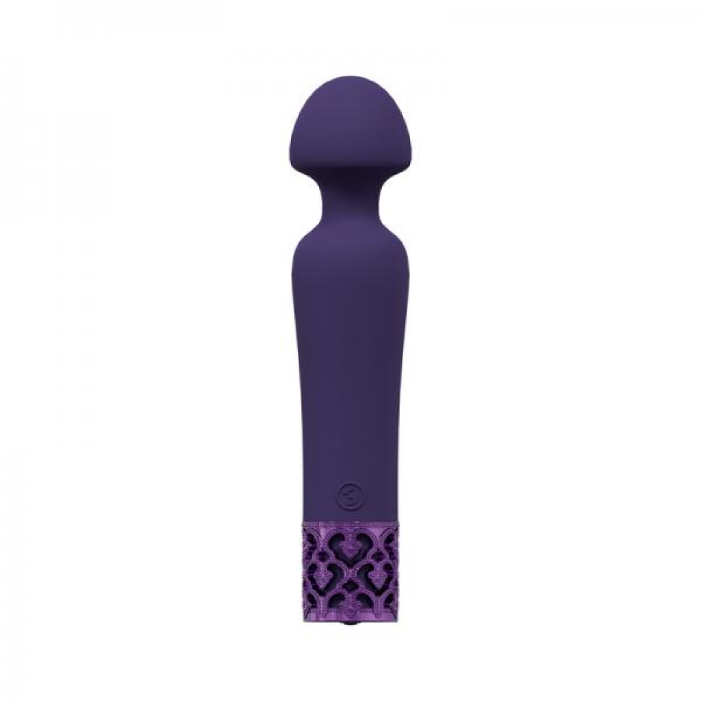 Royal Gems Scepter Silicone Rechargeable Vibrator in Purple