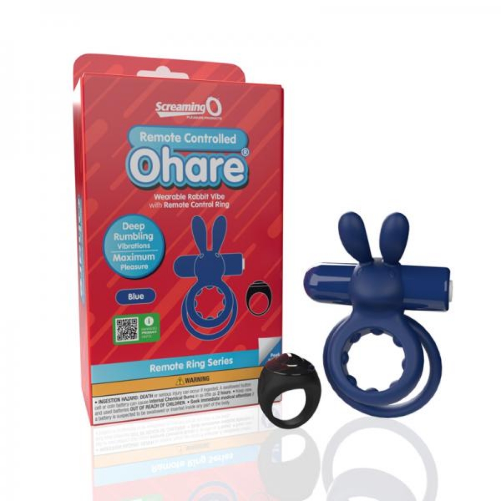 Advanced Remote Controlled Ohare Vibrating Ring - Blue