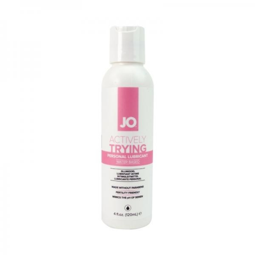 JO Actively Trying Water-based Lubricant - 4 Oz.