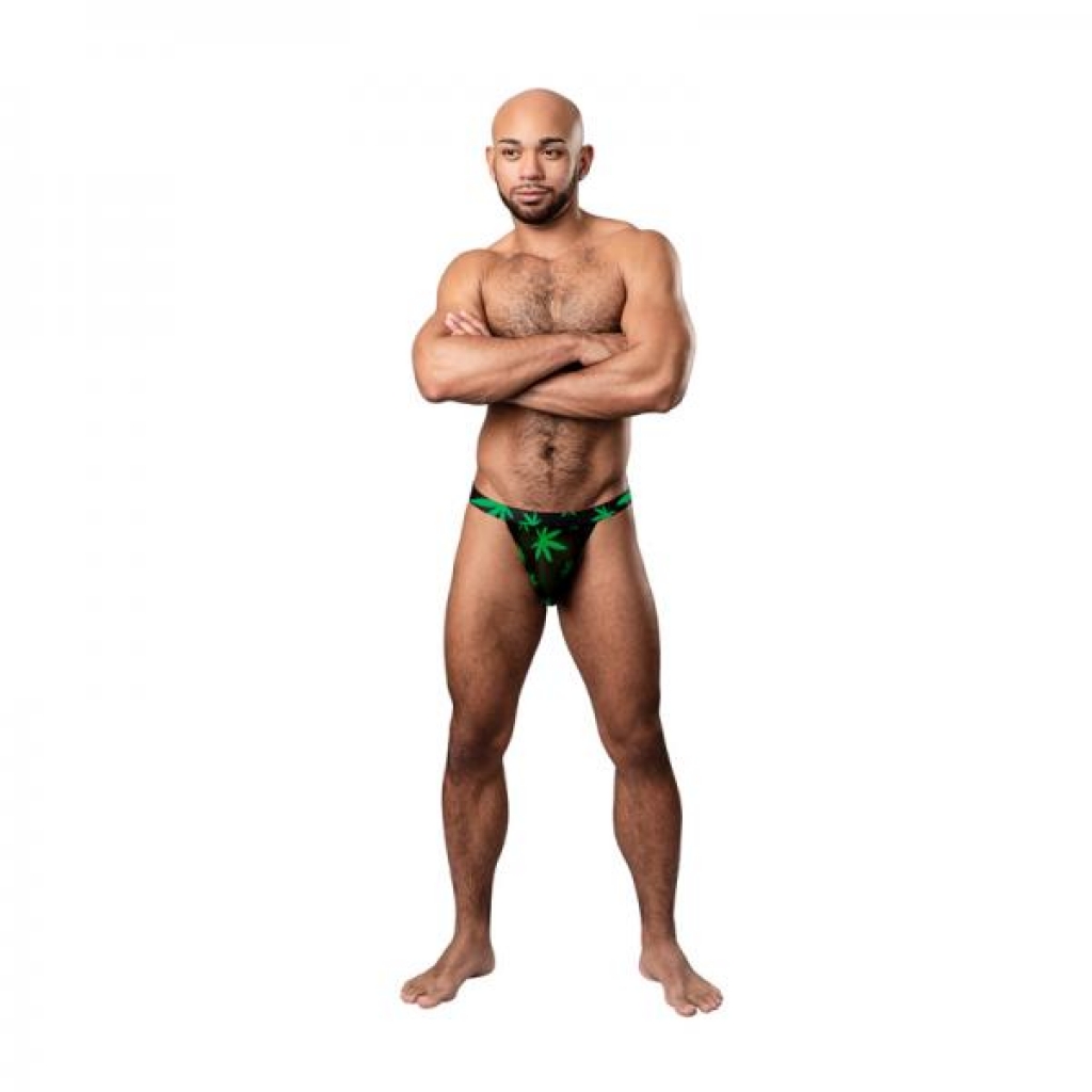 Male Power Hazy Dayz Micro Thong Pot Leaf S/m