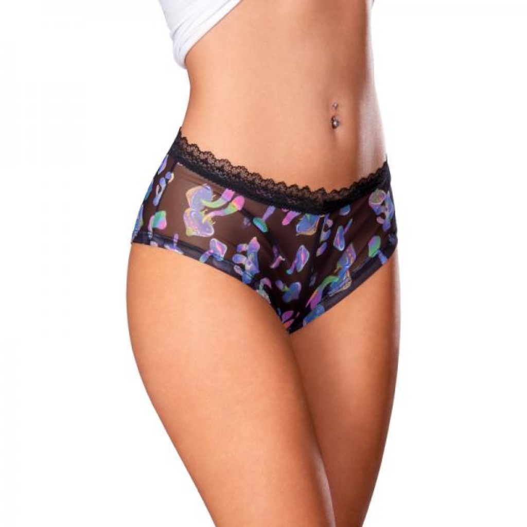 Hazy Dayz Boyshort with Funkadelic Mushroom Print