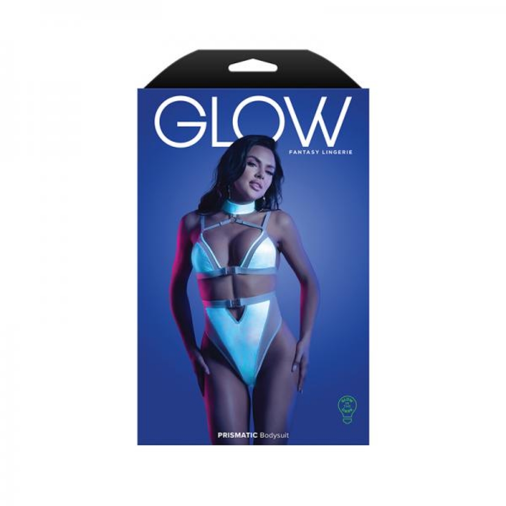 Fantasy Lingerie Glow-in-the-Dark Harness Bodysuit - L/XL