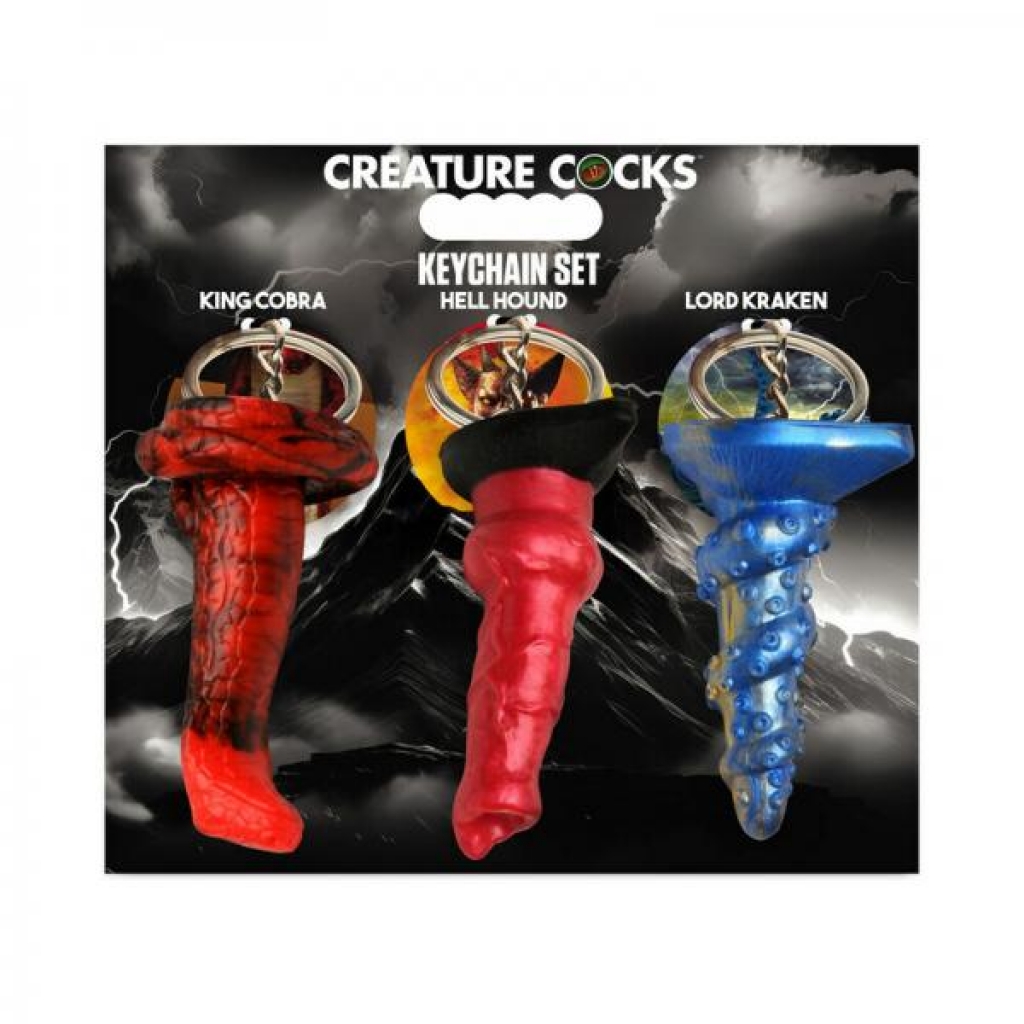 Creature Cocks Mini Keychain Dildo Set - Fun Fantasy Accessory